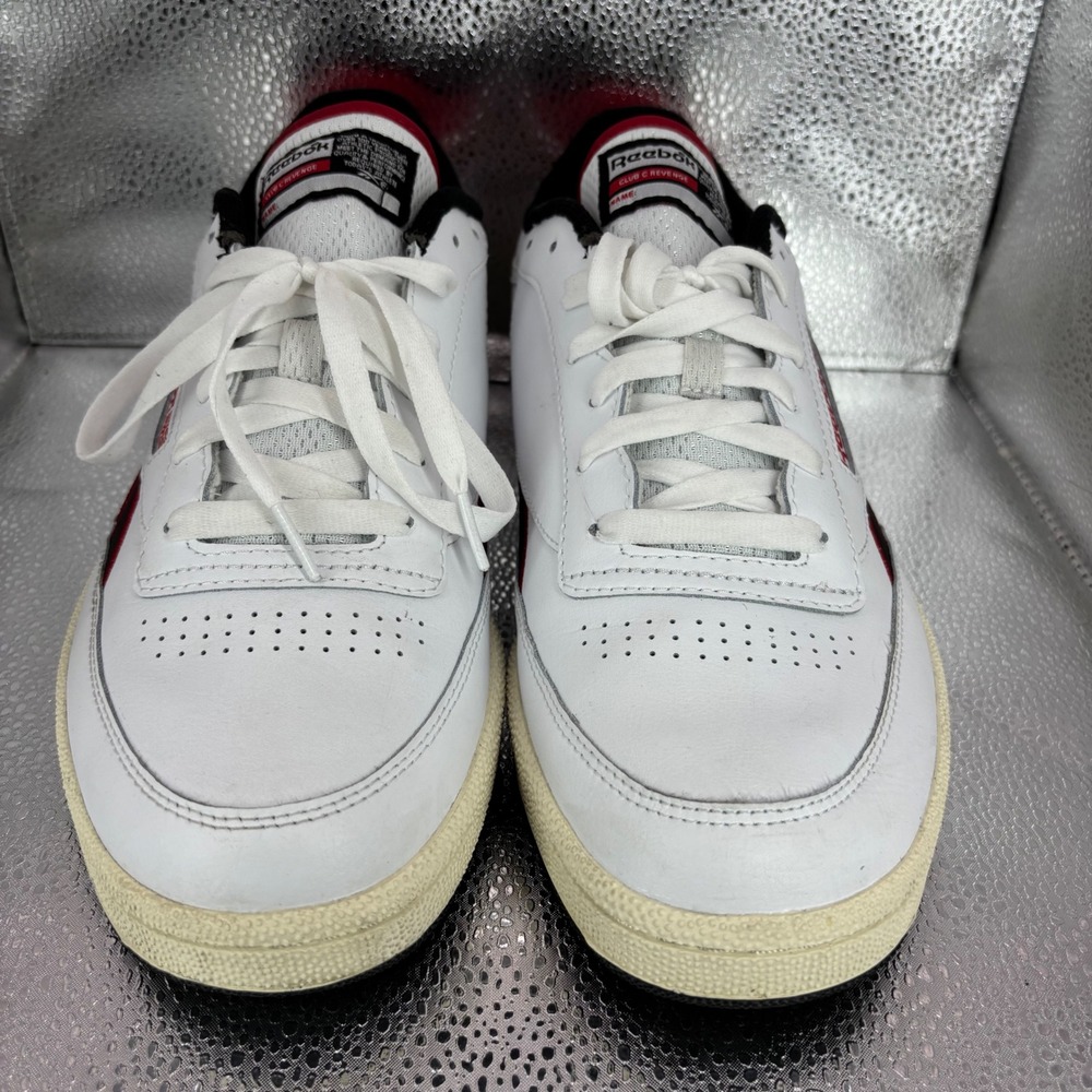 Reebok Club C Revenge Mens Sneakers White Red Black 1000200019 Size 11.5 - Picture 2 of 7